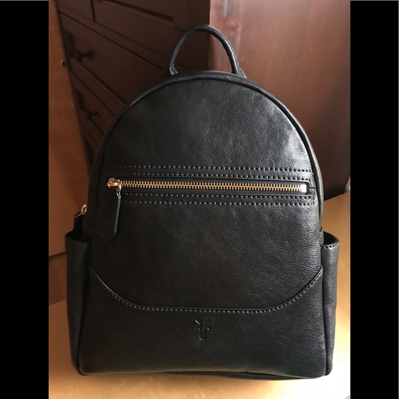 frye leather backpack purse